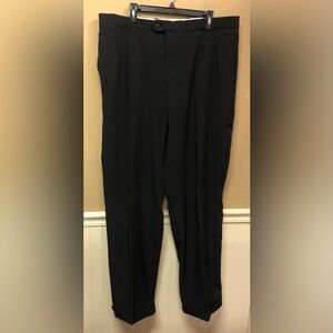 Metafuori Mens Black Dress Pants Pleated Front Size 42x35 NWT